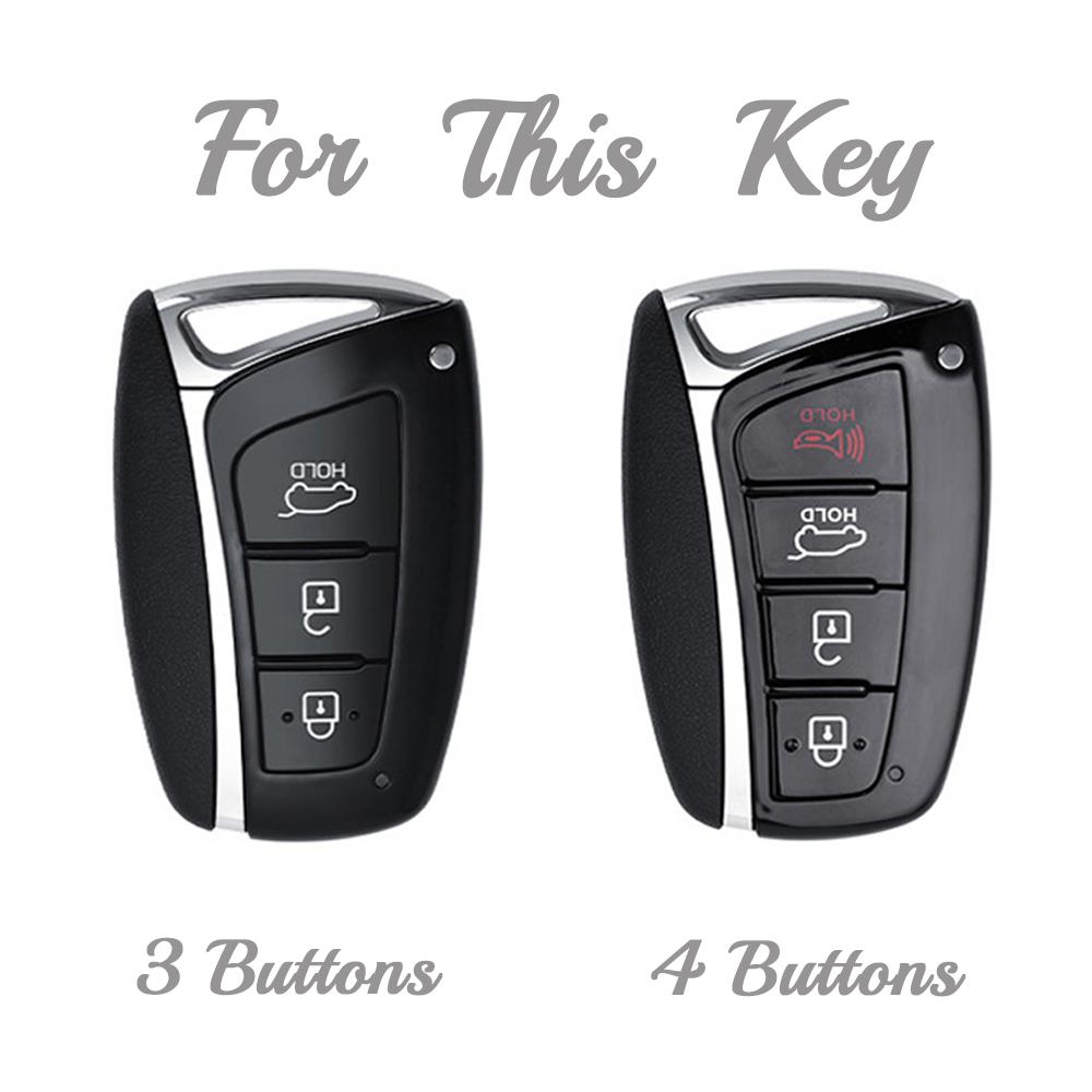 TPU Car Key Case Cover for Hyundai Grand Santa Fe 3 DM Ix45 Ix35 Genesis DH Grandeur Azera HG Equus 2013 - 2016 Accessories