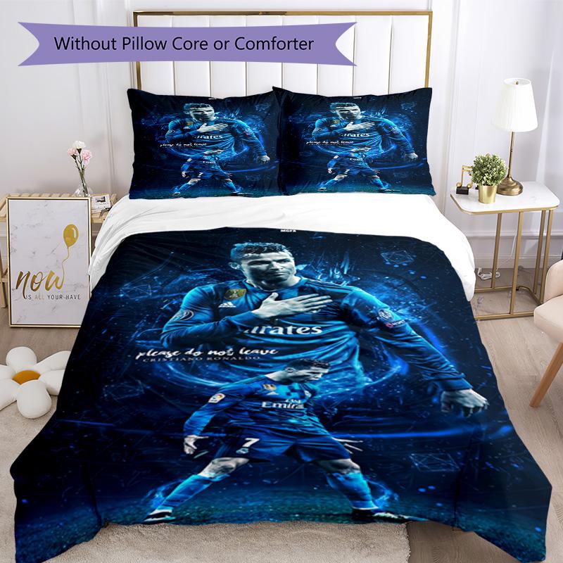 Постельное белье Cristiano Ronaldo Дышащий пододеяльник с наволочками Декорационное постельное белье для спальни Украшение для дома Подарок на день рождения
