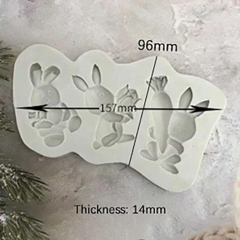 Кухня Милые Ручной Работы Креативные Формы Украшение Пасхальной Вечеринки Кролик Морковь Пасхальные Яйца Силиконовая Форма Шоколадное Печенье Инструменты