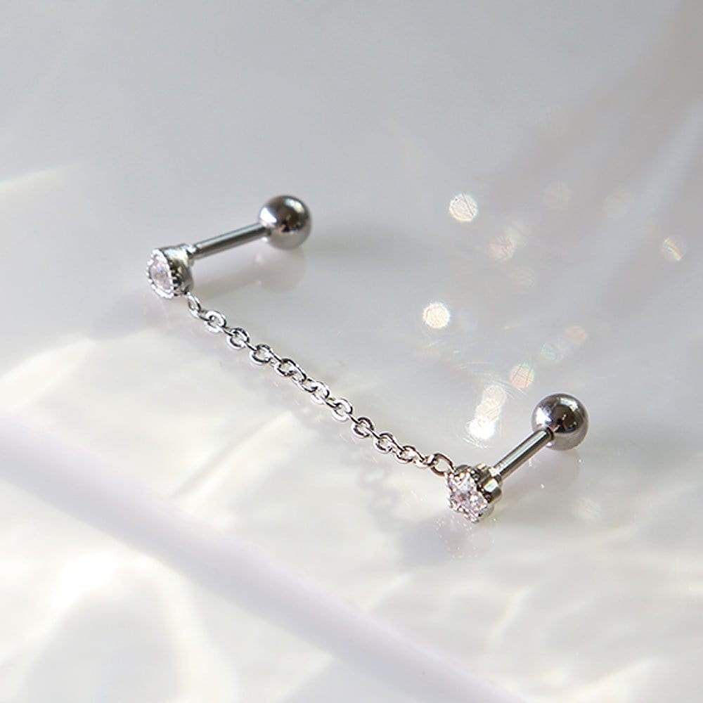 [1+1] Surgical Piercing Cupid Chain (Choose 1 of 2) (Single Side Sale)