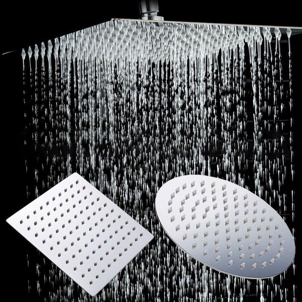 Ультратонкие душевые лейки-водопад 6/8/10 дюймов, квадратные и круглые, для дождевого душа