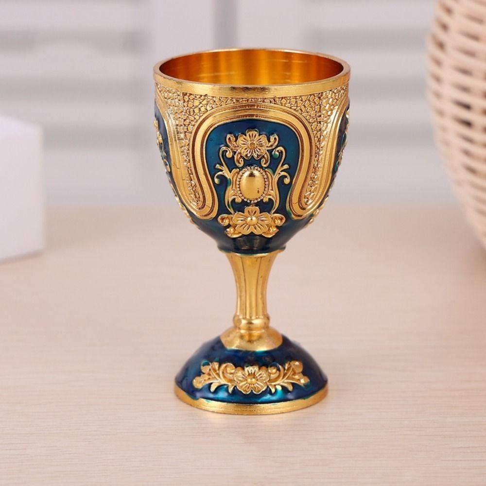 European Style Wine Glass Classic Metal White Wine Cup New Goblet Family Friend Neighbor Gift