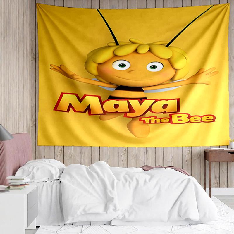 Maya the Bee Tapestry for Bedroom Aesthetic Classroom Tapestries Wall Hanging for Living Room Dorm Office,Ideal Creative Gift