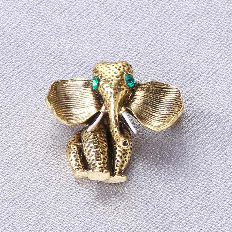 Blucome Модная брошь в виде носа слона для женщин, праздничное пальто, шарф, ретро-булавки из сплава с животными, ювелирные аксессуары