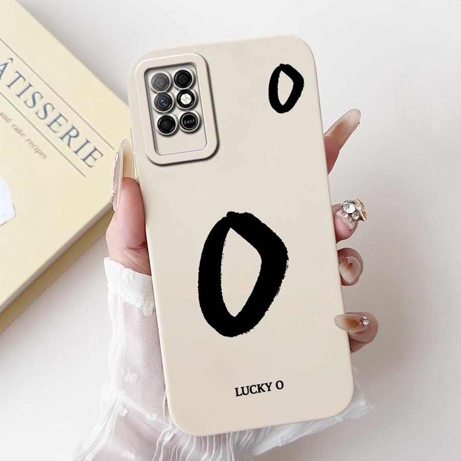 For Infinix Note 8 Note 8i Case Letter A-Z Pattern Liquid Silicone Soft Cases Back Cover For Infinix Note8 X683 X692 Case Funda