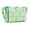 Bottega Veneta Cassette 15 Grid Intreccio Woven Adjustable Shoulder Strap Buffalo Leather Tofu Bag Clutch Crossbody Shoulder Bag 578004V1Q713880