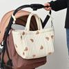 Travel Bag Diaper Storage Bag for Women Large Capacity Embroidery Pattern Handbag Pram Pushchair Hanging Bag Mom Bag
