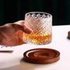 Стакан для виски Crystal Tumbler с основанием, вращающийся бокал для вина, бокал для бренди, посуда для бара и дома