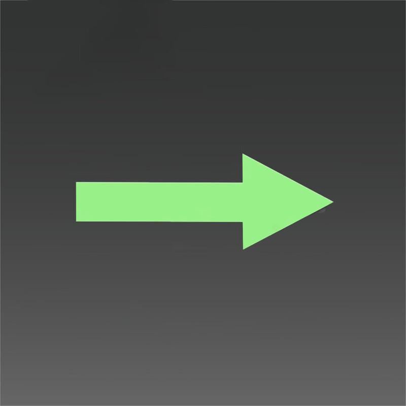 Glow-in-the-Dark Directional PVC Sticker