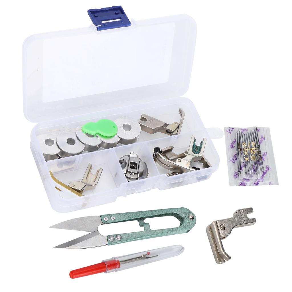 Аксессуары для швейной машины Иглы Набор прижимных лапок Монтажные винты Нитевдеватель Инструмент для удаления