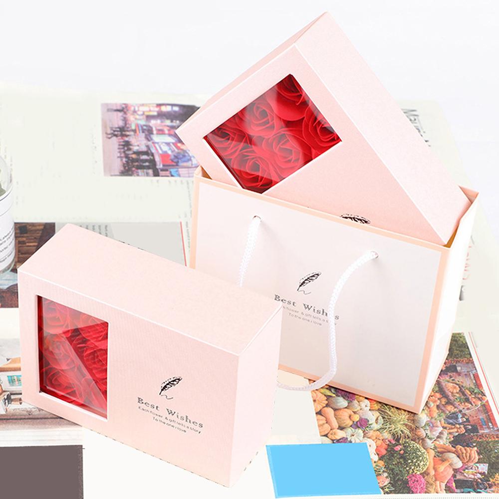 Подарочная коробка для украшений в виде букета из 6 роз с открывающимся отделением для колец, ожерелий, серег - Романтический подарок на День святого Валентина 520