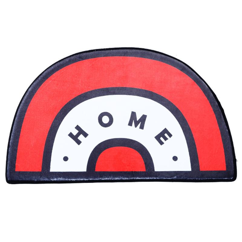 Bathroom Mats Entrance Mats Rug Cartoon Semicircle Falai Velvet Bedroom Bathroom Doorway Water-absorbent Foot Mats Non-slip Mats