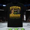 2026 Лето UFC Джессика Андраде Боевая Графическая Футболка Женская Спортивная Хлопок Короткий Рукав Свободная Повседневная Футболка для Фитнеса Унисекс