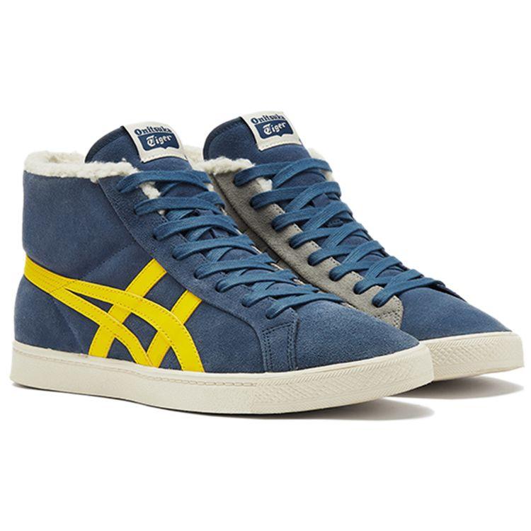 ONITSUKA TIGER Fabre Rb Synthetic Leather Color Block Plush Wear-Resistant Mid-Top Sneakers Unisex Sneakers Blue 1183B809-400