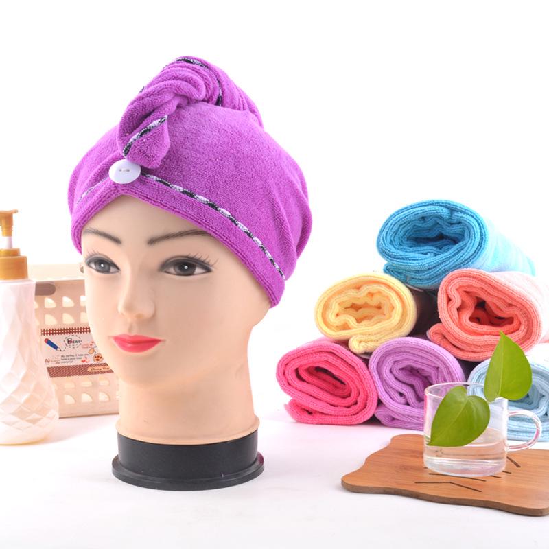 Soft Thickened Coral Fleece Hair Drying Cap - Absorbent Multi-color Head Wrap for Women