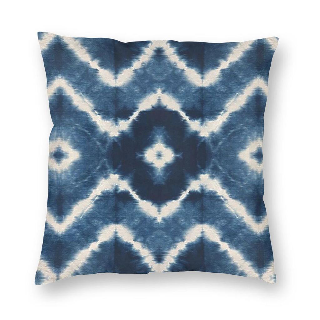 Shibori Indigo Hippie Mandala Square Pillowcase Polyester Linen Velvet Creative Decor Throw Pillow Case Room Cushion Cover