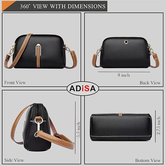 ADISA Женская Девушки Зерна Сумка-слинг через плечо (SL5141)