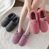 Women Men Home Slippers 2024 Winter Furry Household Thick Sole Couples Slides Indoor Non Slip Bedroom Plush Warm Cotton Shoes