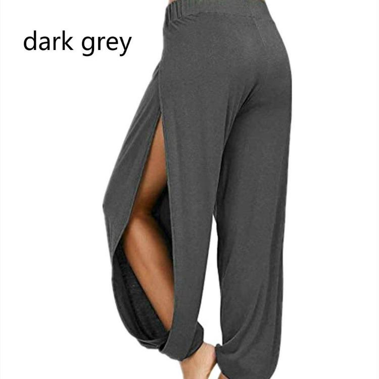 Women Yoga Pants Harem Pants Fashion Sweatpants Side Slit Jogger Beach Hippie Pants