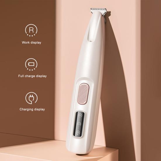 Dog Paw Trimmer with LED Light 3-in-1 Electric Dog Hair Grooming Clipper Low Noise Cordless Rechargeable Pet Shaver for Paws Ears Face Rump