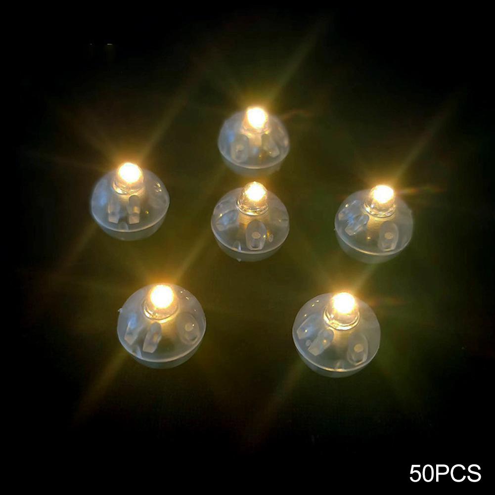 50 шт. Мини светодиодный шар, светящийся, мигающий, светящийся, стеклянный шар, лампа, фонарь, рождественские украшения для свадебной вечеринки