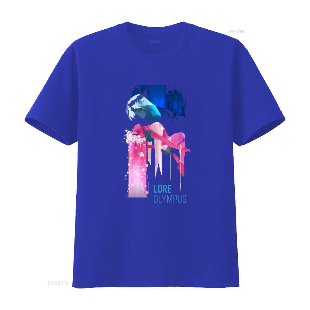 AOL Lore Olympus Аид Персефона Принт Свободный крой Футболка для девочек винтажная Стирка дизайнерская одежда с принтом удобная