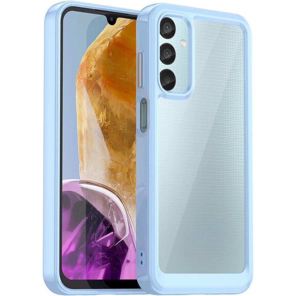 Samsung Galaxy M15 5G Fusion Hybrid Case, Transparent / Blue