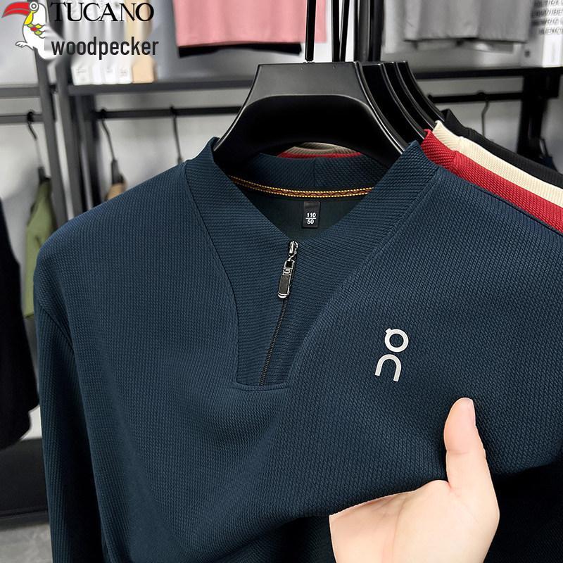 Woodpecker Men's Half-Zip Stand Collar Long-Sleeve Hoodie - 2025 Spring/Autumn Collection