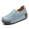 Женская обувь Весна Новая Натуральная кожа Спортивная обувь Корейский стиль Модная Толстая подошва Обувь-качалка Один шаг Обувь для мамы