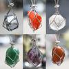 Interchangeable Crystal Holder Cage Necklace Silver Color Stone Holder Necklace  Daily Wear
