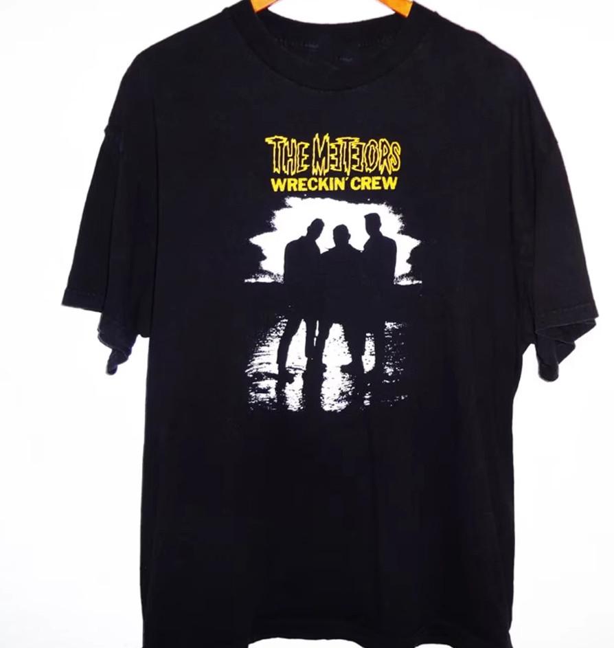 Vintage The Meteors band wreckin crew T-Shirt Mens Womens Tees Top, size S-4XL