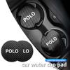 2Pcs Car Coasters Water Cup Mats Waterproof Slot Pads For Volkswagen VW Golf Jetta Passat mk4 mk5 mk6 CC B5 B6 B7 Golf 4 rf30