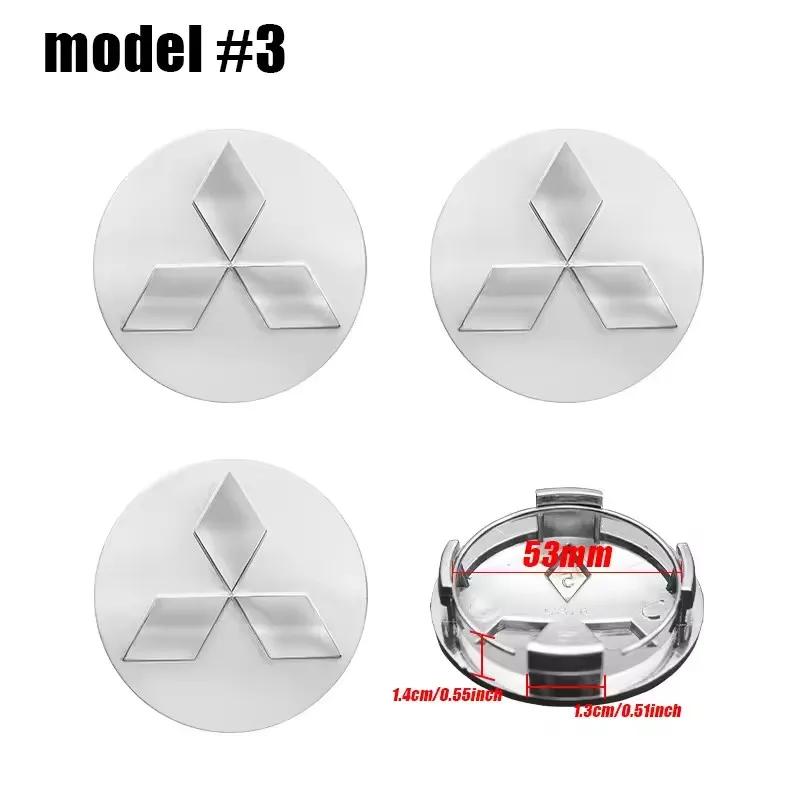 4Pcs 60mm Car Wheel Center Hub Caps Cover For Mitsubishi Ralliart Lancer 10 Asx Outlander Asx Pajero Sport L200 Auto Accessories