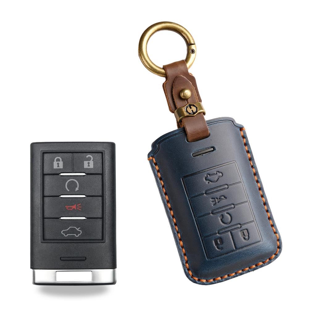 The new retro key case is suitable for the old Cadillac cts/xts car handmade leather key case.