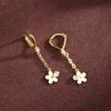 Korean Version of Long and Personalized Flower Fringed Ear Buckles Fresh Earrings