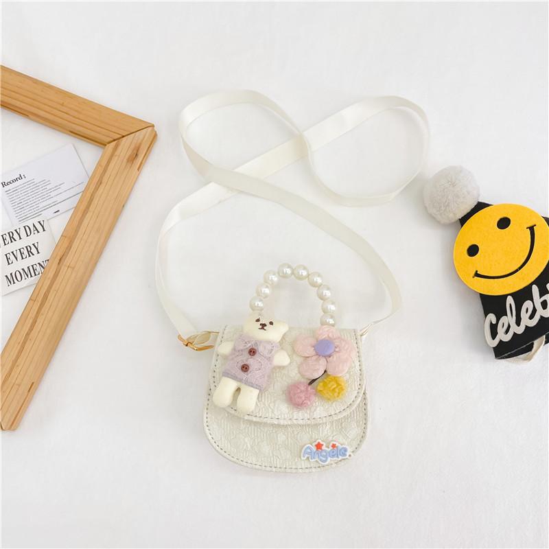 Adorable Mini Pearl Heart Flower Handbag For Kids Perfect For Daily Outfits