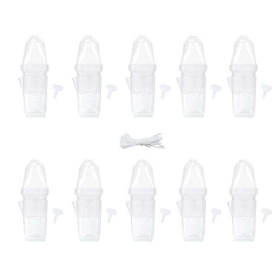 Впитывающий цветочный горшок с прозрачной двухслойной конструкцией 150 мл Глубокий резервуар для воды Регулируемое вентиляционное отверстие Купол для поддержания влажности Горшок для рассады