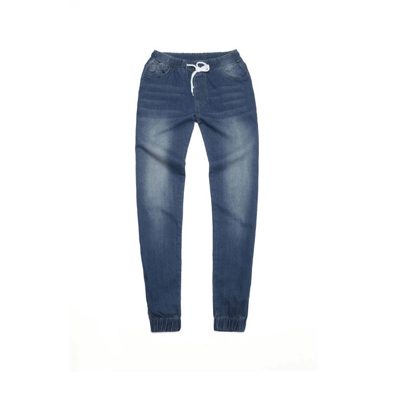Женские джинсы-джоггеры с эластичным поясом на шнурке, с низкой посадкой