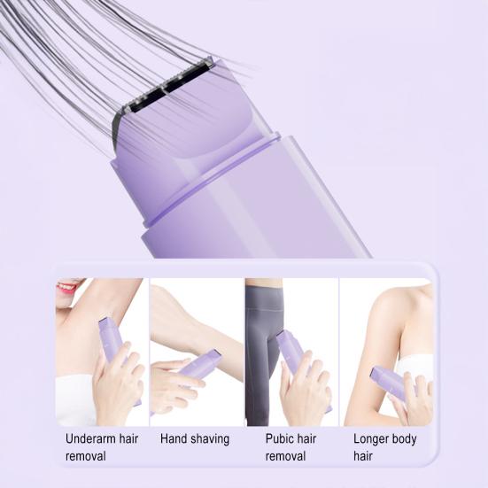 Женская электробритва с двумя головками, USB-перезаряжаемая, водонепроницаемая, портативная, для лица, тела, зоны бикини, рук, ног, эпилятор, бритва, триммер