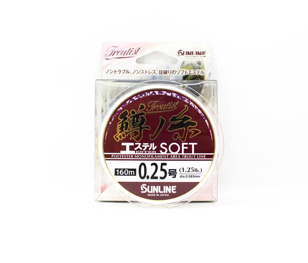 Sunline Леска Ester Line Troutist Masu Ito Мягкая 160м #0.25 1.25lb 0.083мм (9061)