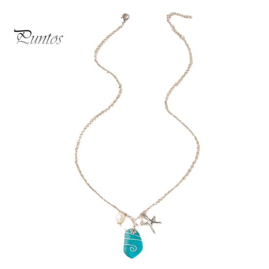 Ожерелье с подвеской, регулируемое, износостойкое, декоративное с подвеской, антикоррозийное украшение на шею, устойчивое к выцветанию, пляжное ожерелье из проволочной обмотки для женщин