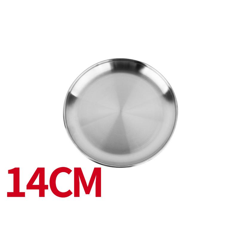 Тарелка с фруктами из нержавеющей стали, посуда для барбекю, круглая тарелка для пикника, сервировочная тарелка