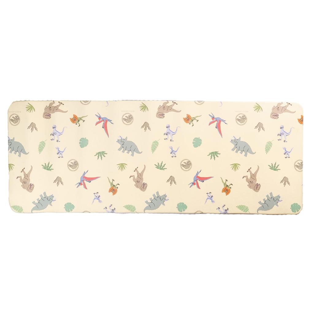 Marushin Jurassic Dinosaur Life Kitchen H45 X 4995044700 Mat, Wipeable, Water-Repellent, Non-Slip PVC, Approx. W120cm,