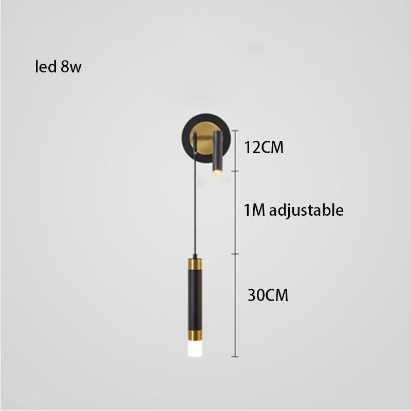 Светодиодный настенный светильник Nordic для спальни, современный минималистский креативный прожектор, фон для гостиной, декоративный настенный светильник Luste