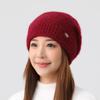 Autumn and Winter Polyester Wrapped Head Cap Knitted Hat Women's Warm Hat Wool Handmade Jacquard Hat