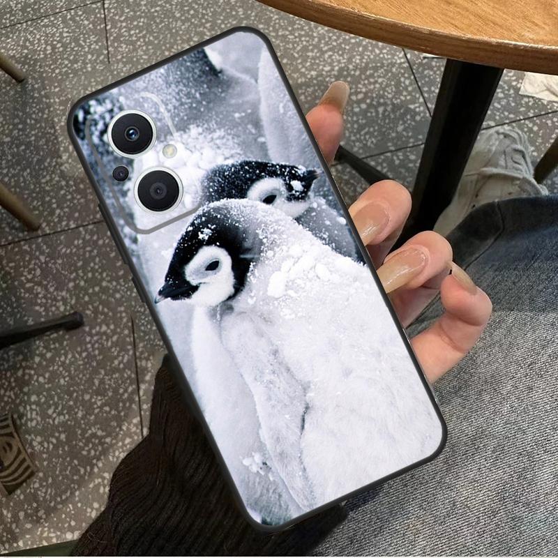 Пингвин Снег Арктика Милое Животное Для OPPO Reno 14F 13F 12F 11F 10 11 12 13 14 Pro 7 8 Lite 8T OPPO Find X5 X6 X8 X9 Pro Чехол