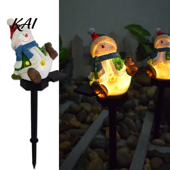 Seasonal Yard Ornaments Solar Garden Stake Light, Waterproof Christmas Outdoor LED Lamp with Warm Powered Path Lights Glow, Decorative