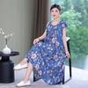 New Hot Fashion Casual 2024 Summer Dress For Women Print Loose O-Neck Cotton Women Clothing Dresses Plus Size