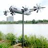 Суперкрепость Самолет Ветряк 3D Металлический Спиннер Модель Самолета Ветряка для Сада и Улицы