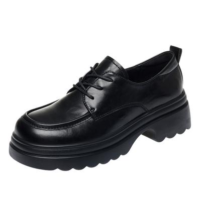 Винтажные туфли на плоской платформе с толстой подошвой 5 см, весенне-осенние, женские повседневные туфли из мягкой кожи, оксфорды для офиса, для мамы